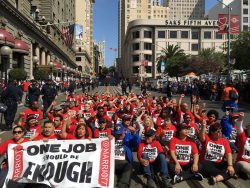 Local 2 members take action in San Francisco on Labor Day 2018