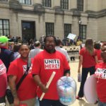 United Airlines catering workers at Trenton Poor People's Campaign action