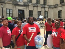 United Airlines catering workers at Trenton Poor People's Campaign action